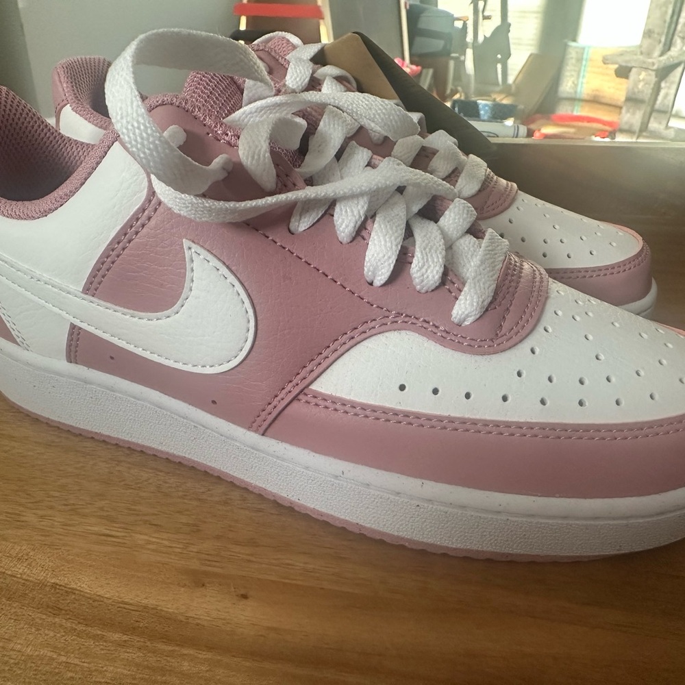 Women’s Pink and White Sneakers